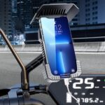 Anti-Shake Adjustable Sunshade Motorcycle Phone Holder – Secure & Durable Mount