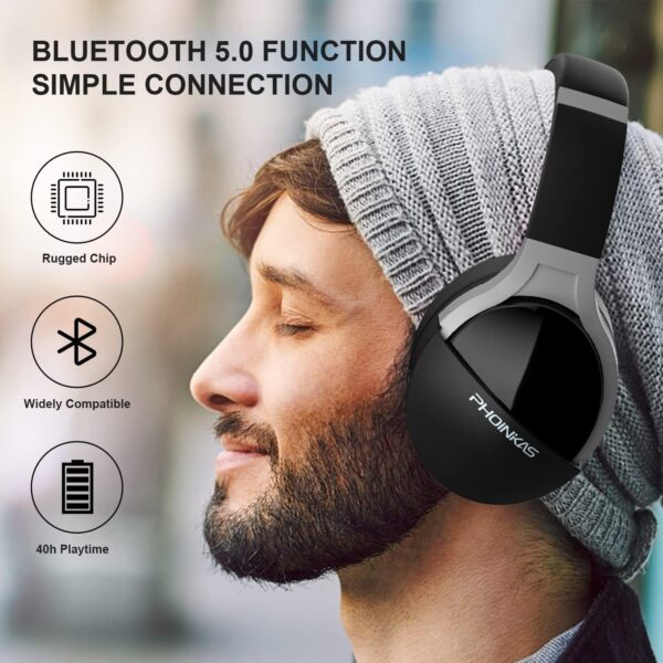 YOTMS Q7 Stereo Headphones – Over-Ear – 40h Battery – Noise Cancelling – 3.5mm