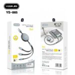 REMAX RC-C029 3-in-1 Retractable Fast Charging Cable – 1.2m – 66W – USB-C / Lightning / Micro USB​