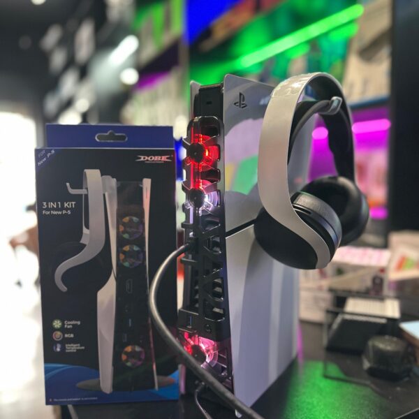 Fan and stand for ps5 slim + stand for headset