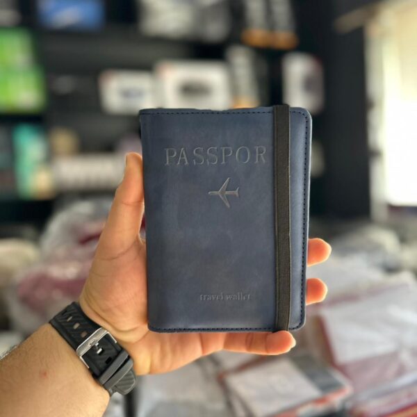 Dark blue passport wallet