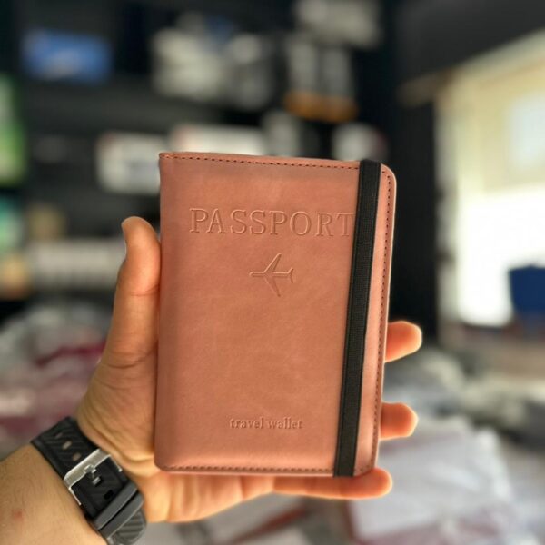 Pink passport wallet