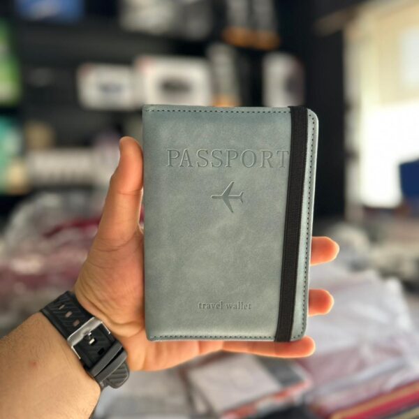 Light grey passport wallet