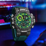 SMAEL Digital Analog Sports Watch - Green