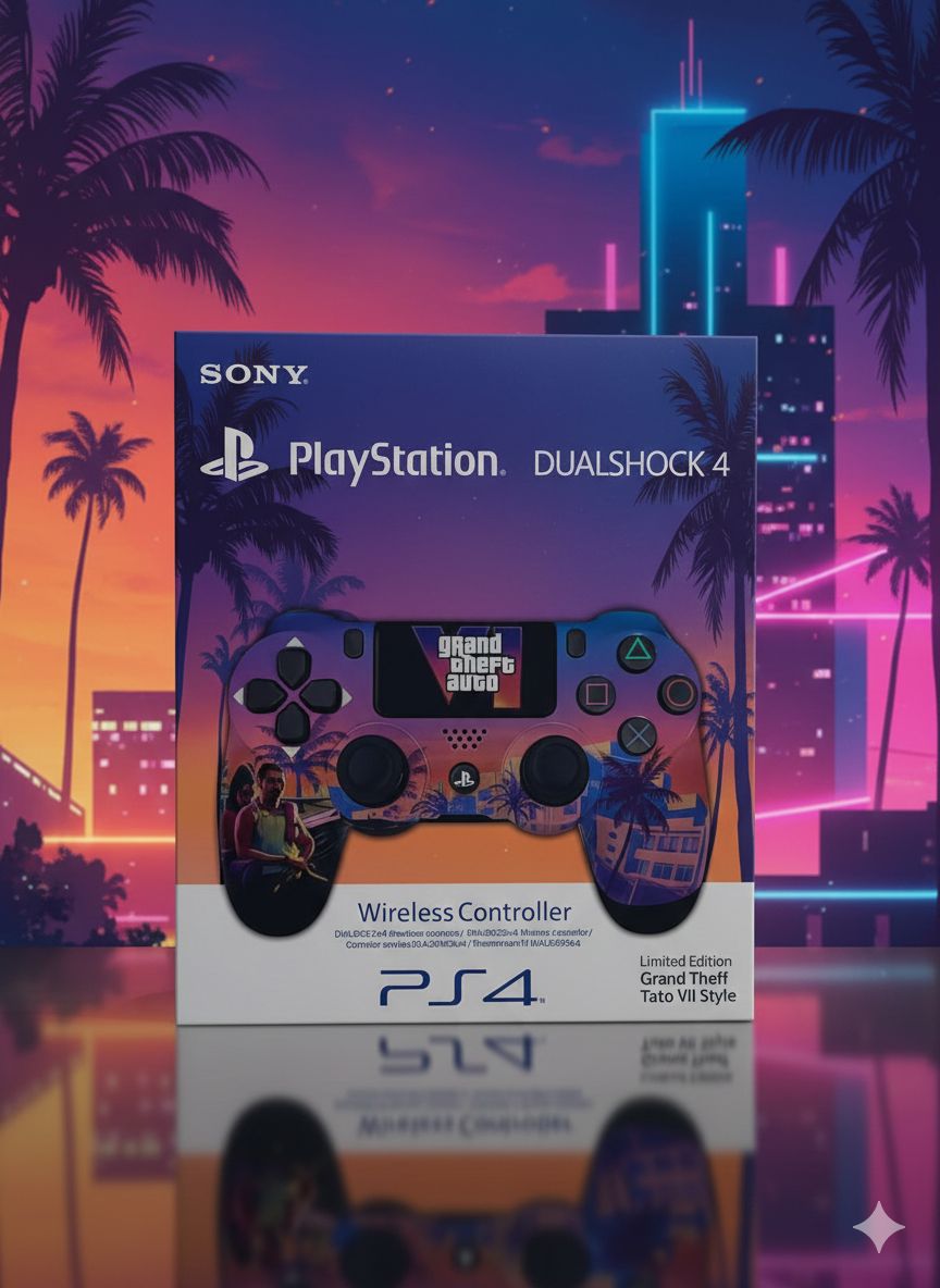 WhatsApp Image 2026-01-19 at 17.10.17 PS4 DualShock 4 Wireless Controller - GTA V Style (Limited Edition) - Image 1