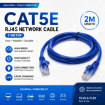 CAT5E RJ45 Ethernet Cable 2M