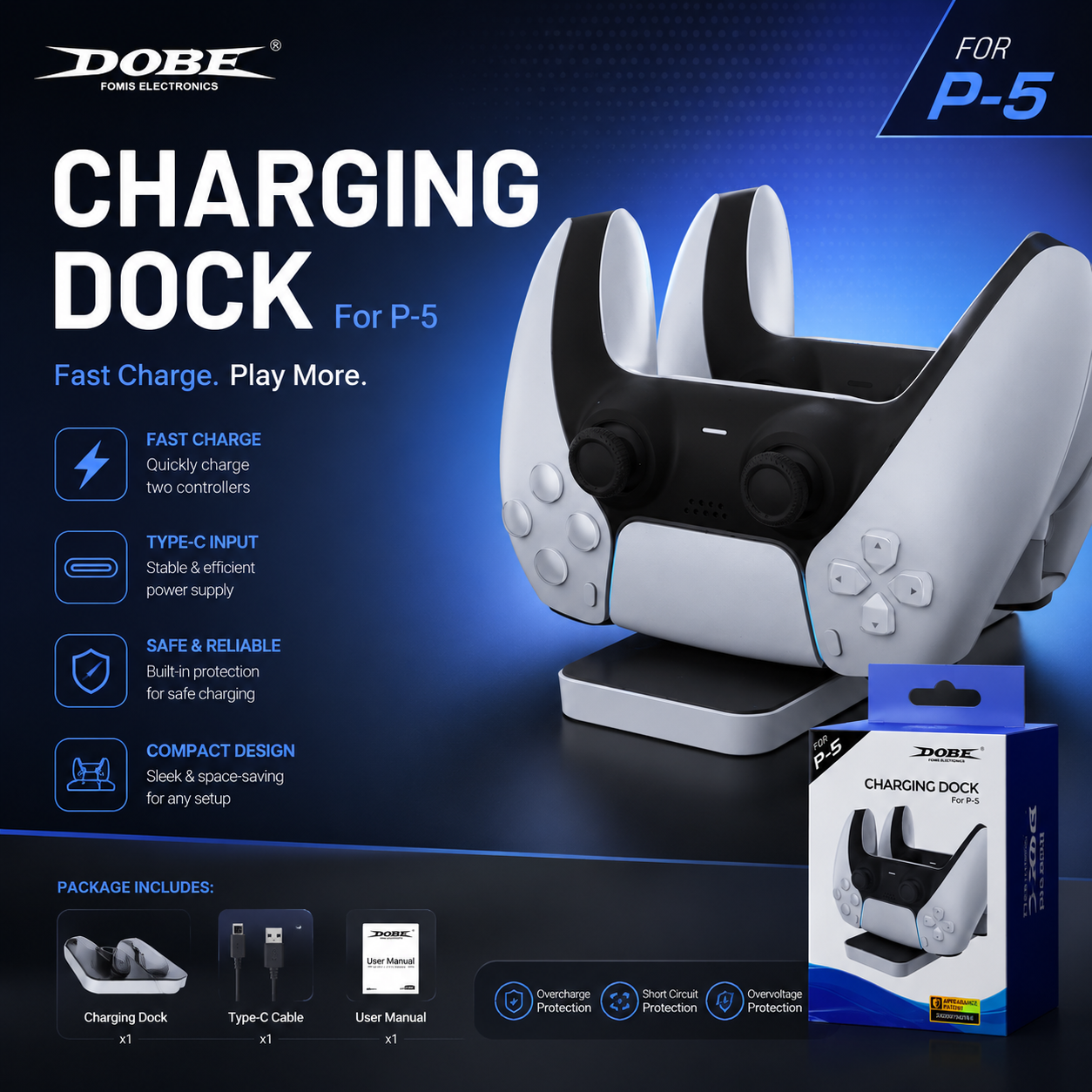d900c239-85ee-477e-bbff-ee5aea2a9ce2 DOBE PS5 Dual Charging Dock - Image 1