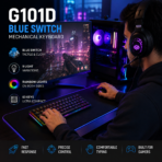 G101D 60% Mechanical Keyboard – Blue Switch - Image 2